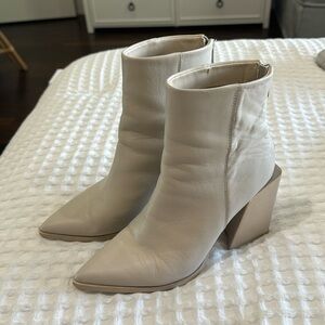 Cream Steve Madden booties